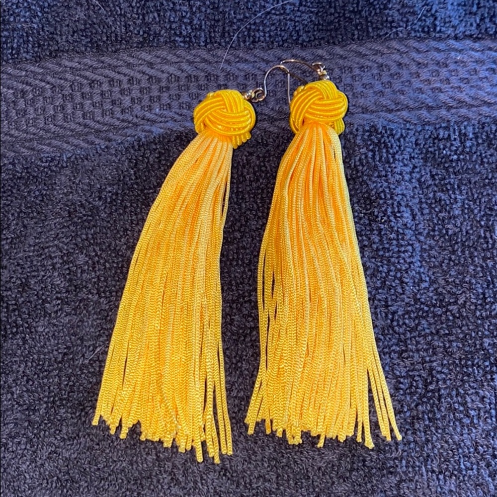 Yellow Tassel Earrings